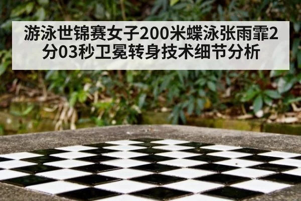 游泳世锦赛女子200米蝶泳张雨霏2分03秒卫冕转身技术细节分析